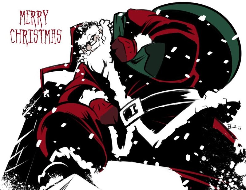 Santa Claus in action