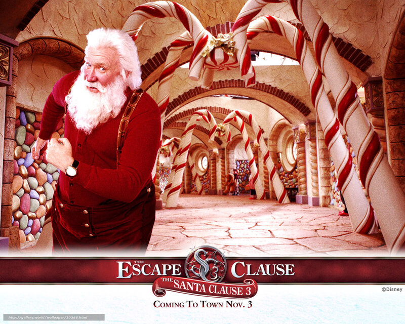 Santa Claus in candy cane corridor