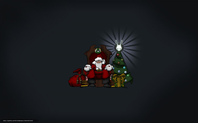 Santa Claus in Chair — Black