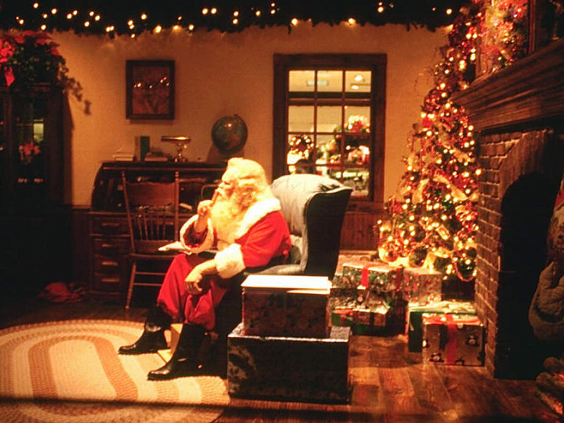 Santa Claus in Chair — Red, Festive, Winter