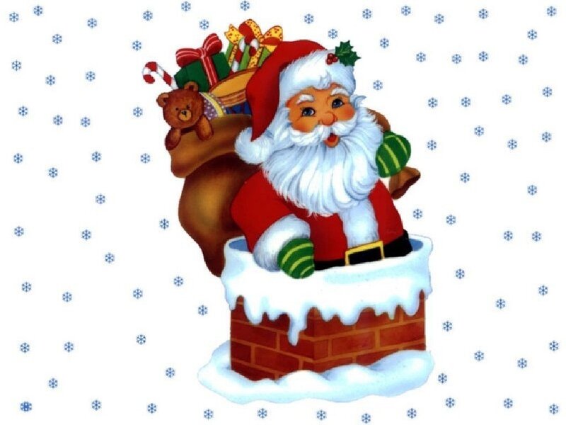 Santa Claus in chimney
