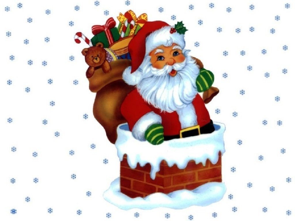 Santa Claus in chimney