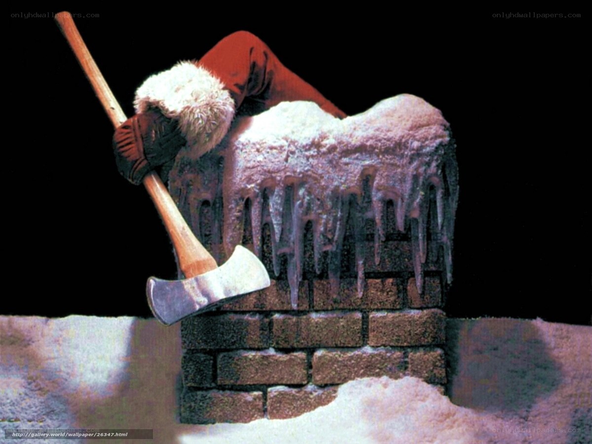 Santa Claus in chimney