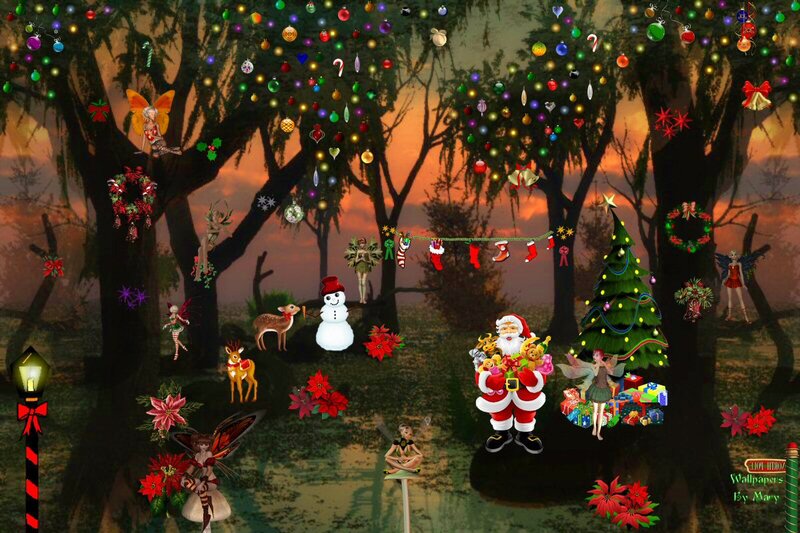 Santa Claus in Forest — Green