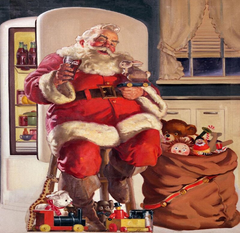 Santa Claus in Kitchen