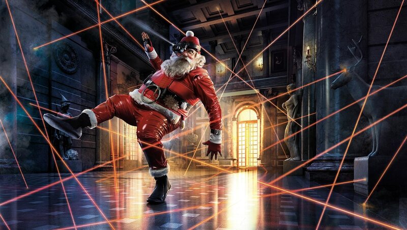Santa Claus in laser maze