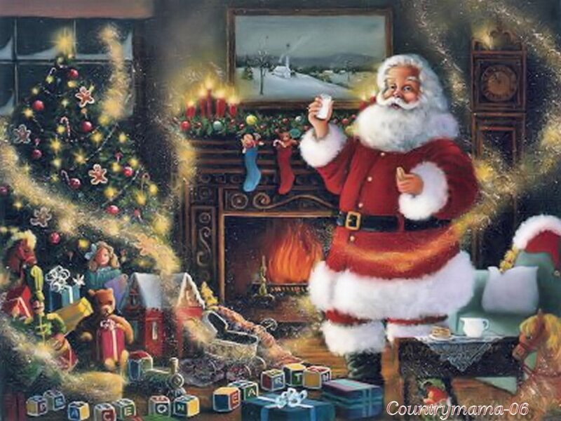 Santa Claus in Living Room