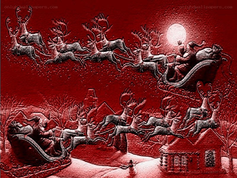 Santa Claus in red artwork