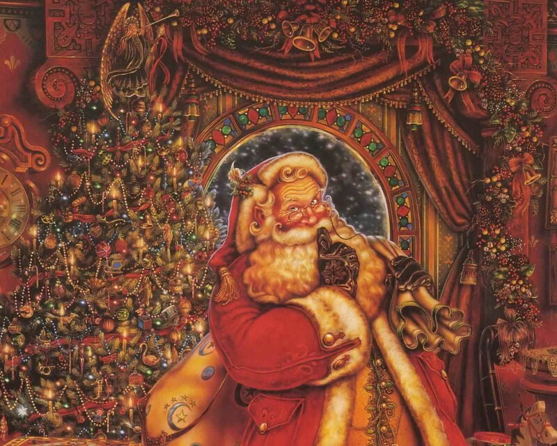 Santa Claus in Room