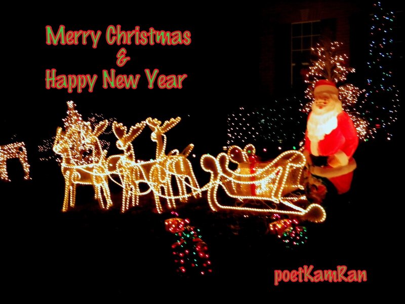 Santa Claus in Sleigh — Black