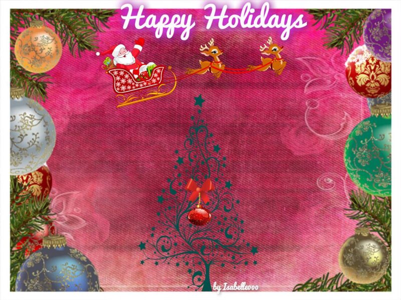 Santa Claus in Sleigh — Pink, Festive, Winter
