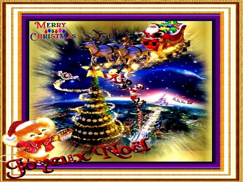 Santa Claus in Sleigh — Purple, Festive