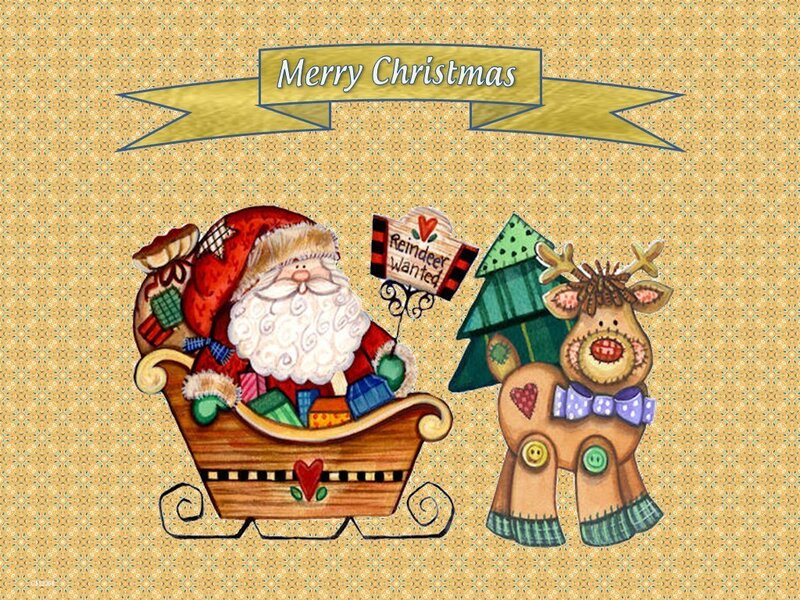 Santa Claus in Sleigh — Yellow