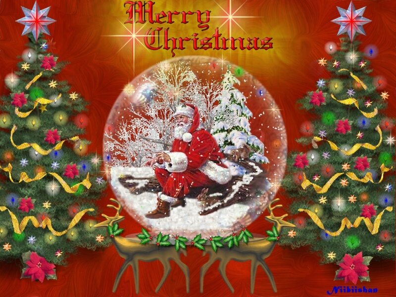 Santa Claus in Snow Globe