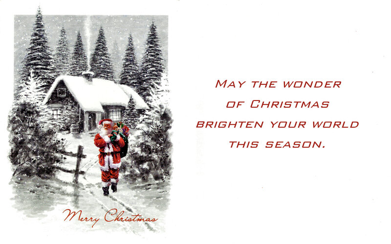 Santa Claus in Snow — Red, Peaceful, Winter