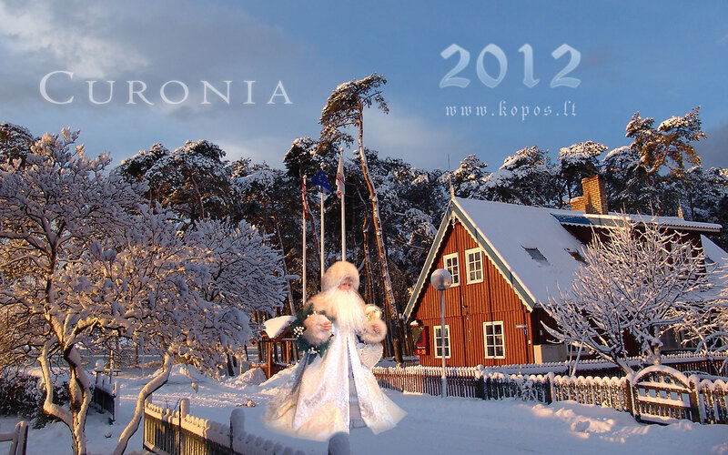 Santa Claus in Snow — White, Peaceful
