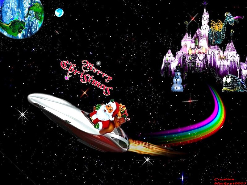 Santa Claus in Spaceship