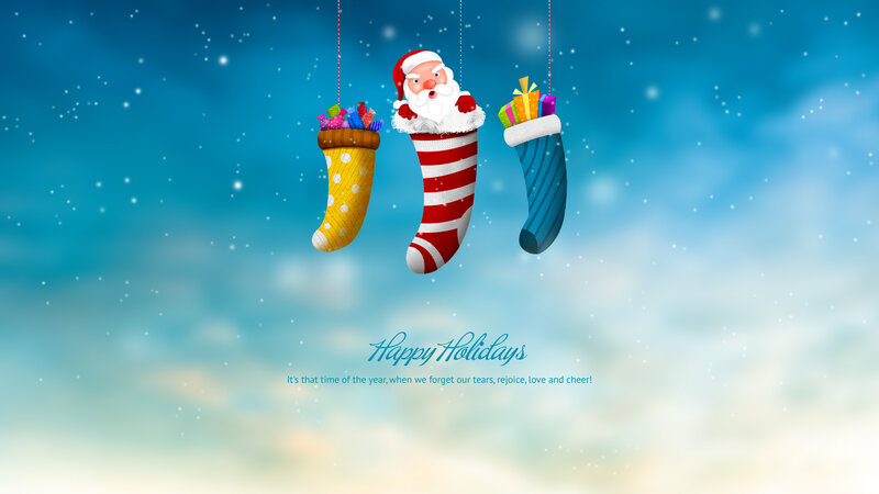 Santa Claus in Stocking