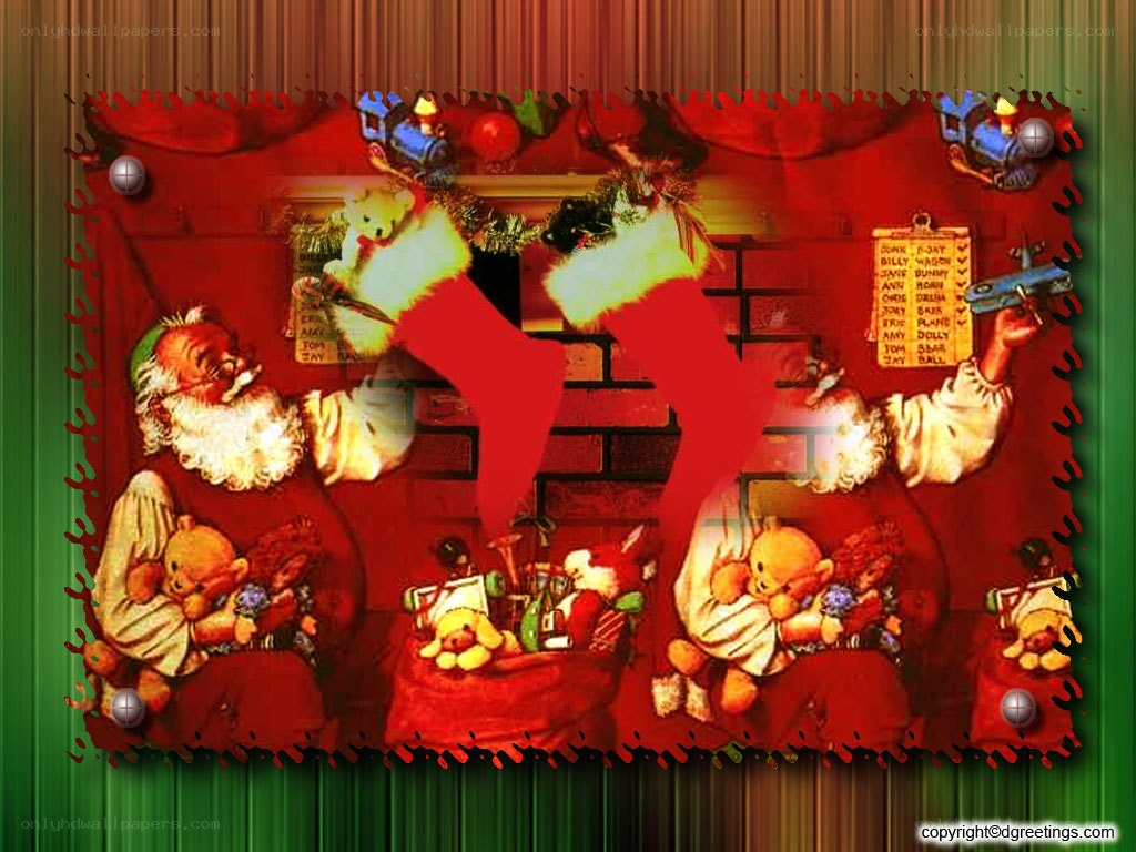 Santa Claus in the workshop