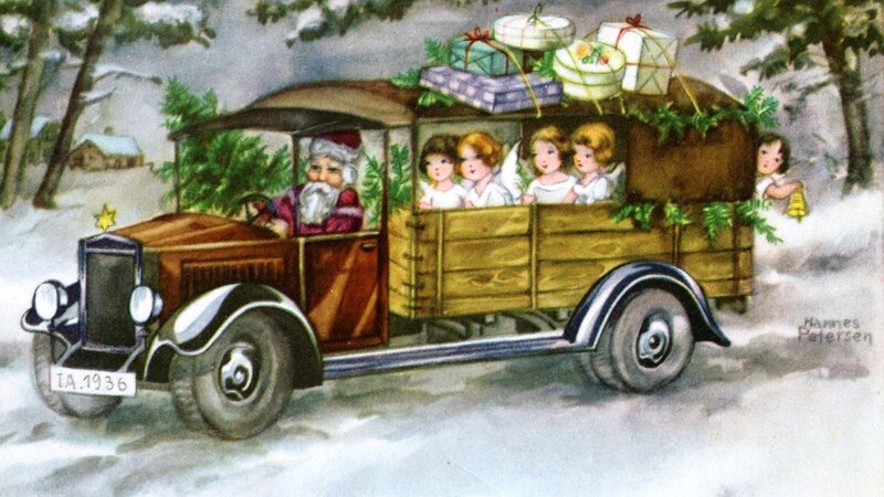 Santa Claus in Truck