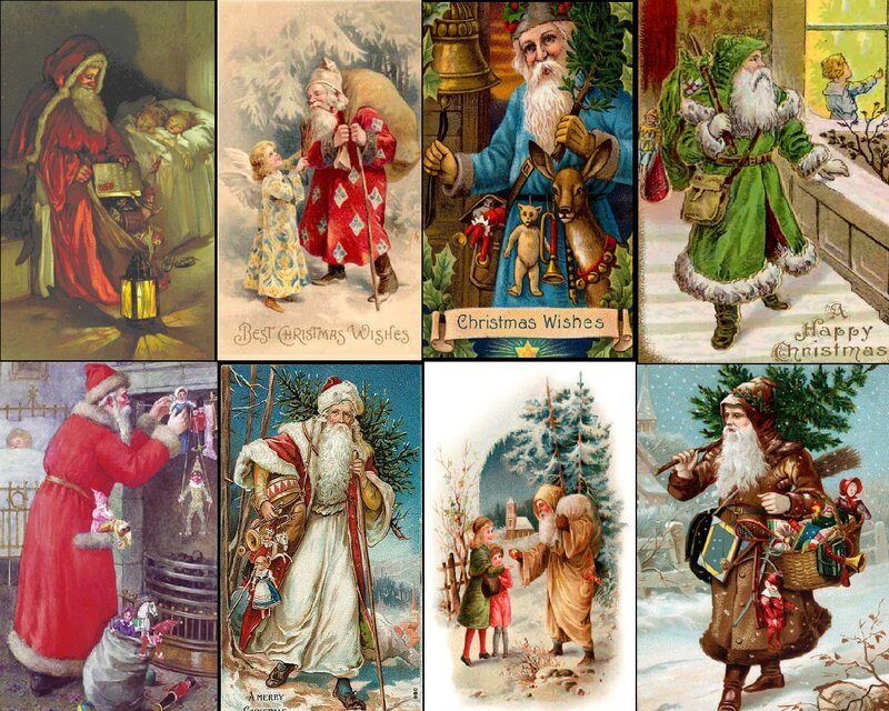 Santa Claus in Vintage Illustrations