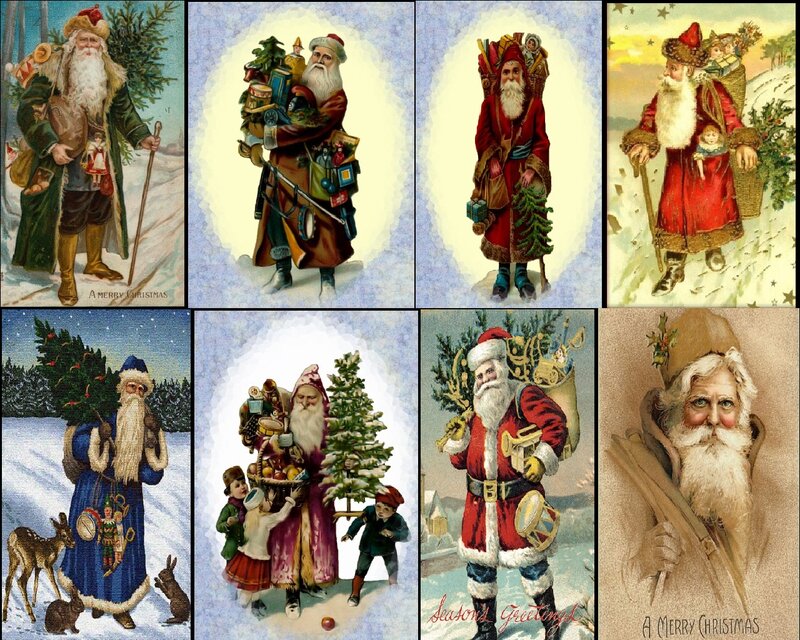 Santa Claus in Winter — Red, Festive, Illustration