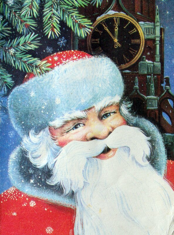 Santa Claus in Winter — Red, Festive, Night