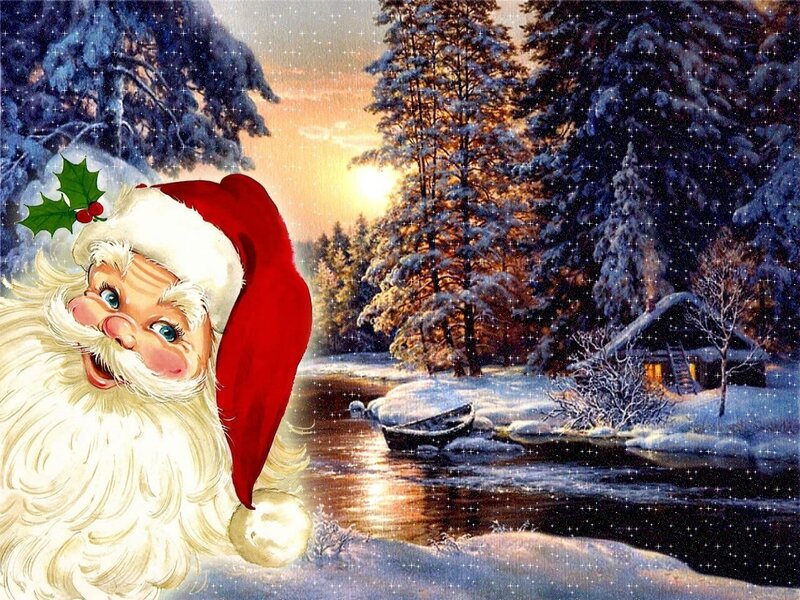 Santa Claus in Winter — Red