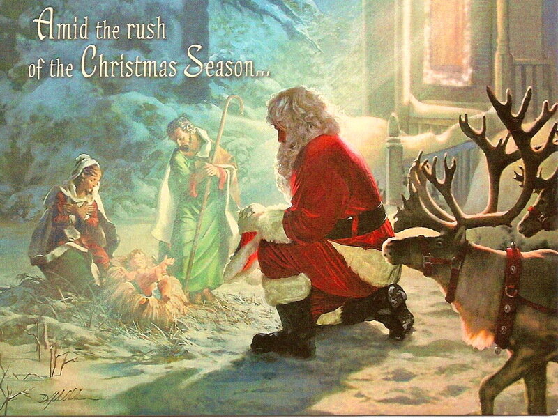 Santa Claus Kneeling