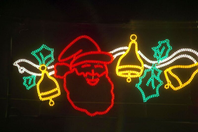 Santa Claus Light Display — Red