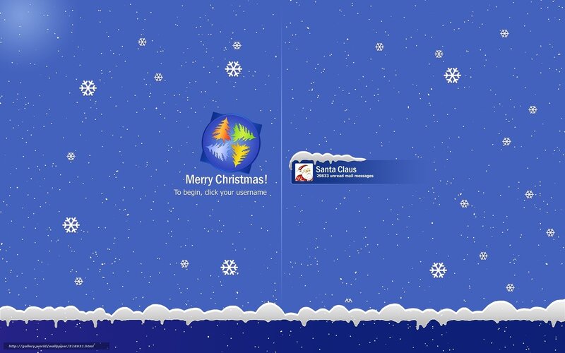 Santa Claus Login Screen — Blue