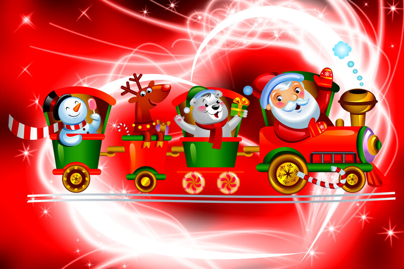 Santa Claus on a Train