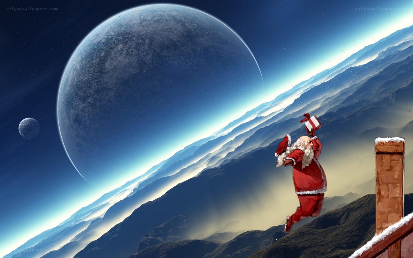 Santa Claus on alien planet