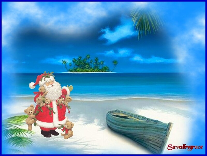 Santa Claus on Beach