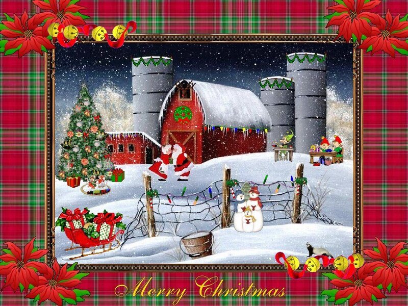 Santa Claus on Farm