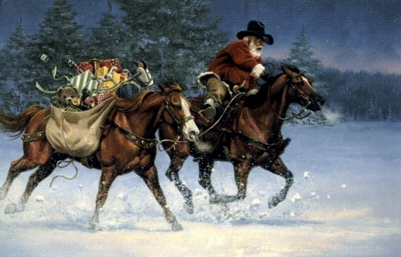 Santa Claus on Horse