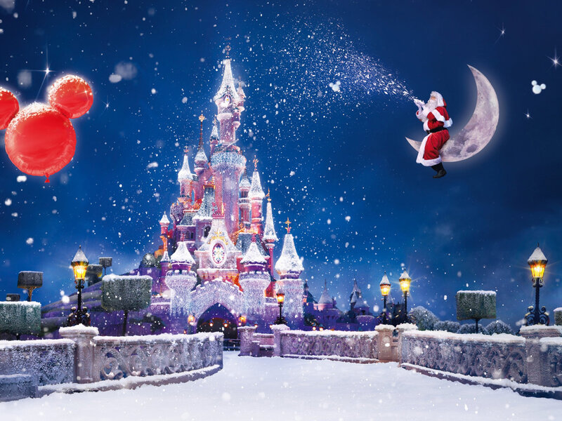 Santa Claus on Moon — Blue