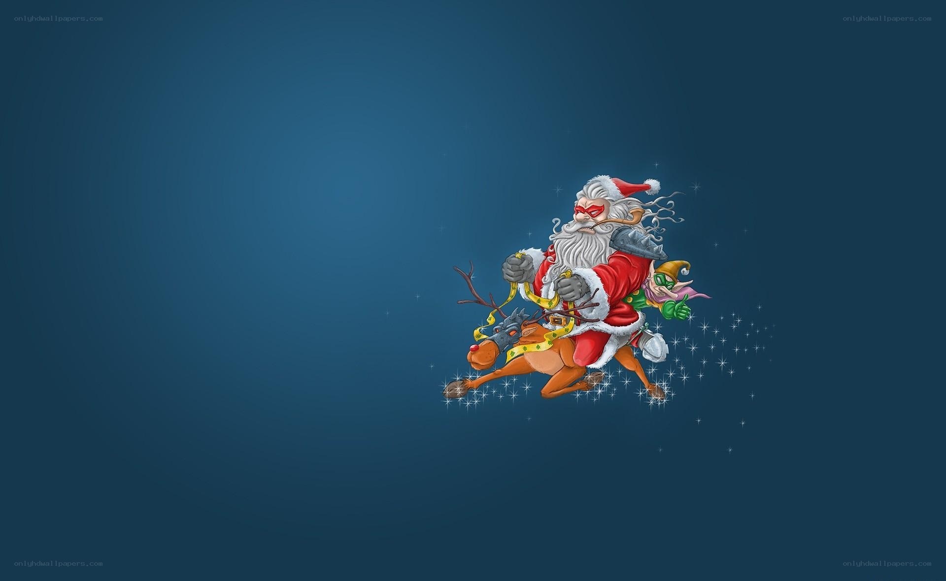 Santa Claus on reindeer
