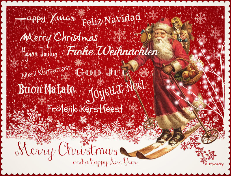 Santa Claus on Skis