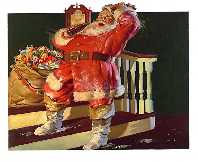 Santa Claus on Stairs