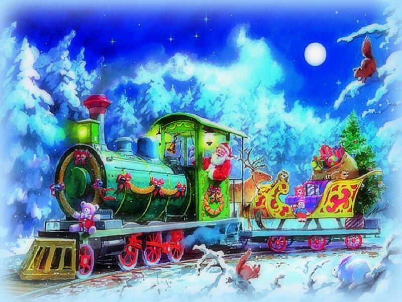 Santa Claus on Train