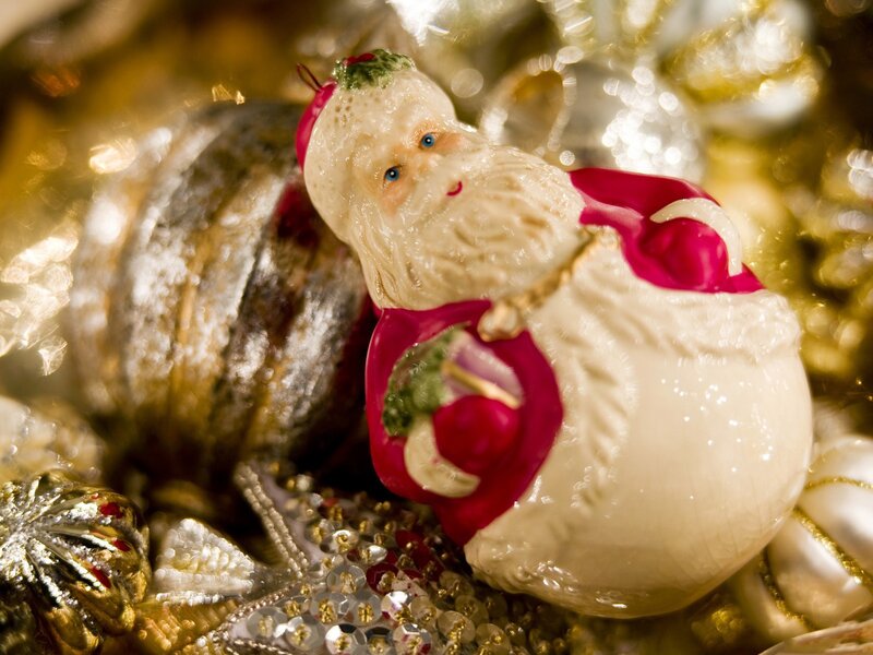 Santa Claus ornament close-up