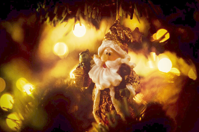 Santa Claus Ornament — Yellow