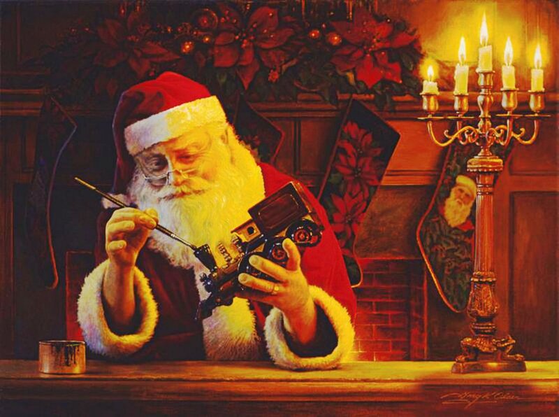 Santa Claus Painting — Red, Festive