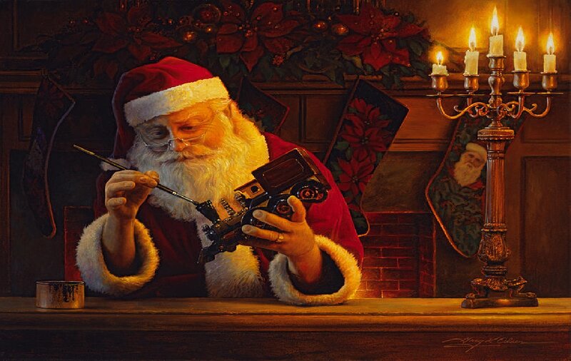 Santa Claus Painting — Red, Warm