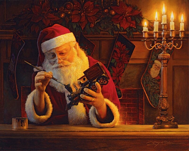 Santa Claus Painting — Red, Warm, Winter