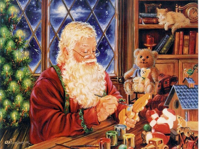 Santa Claus Painting Toys — Red