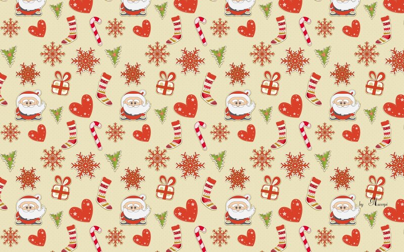 Santa Claus Pattern — Red