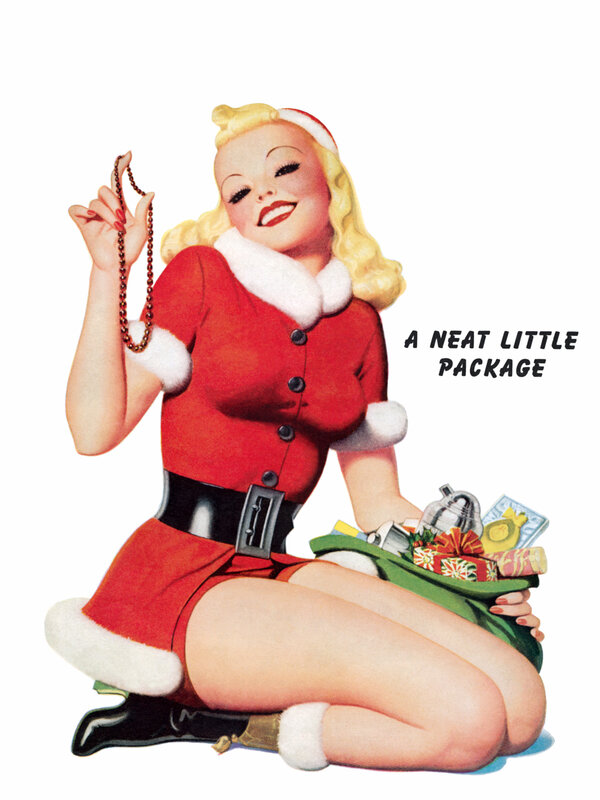 Santa Claus pin-up illustration