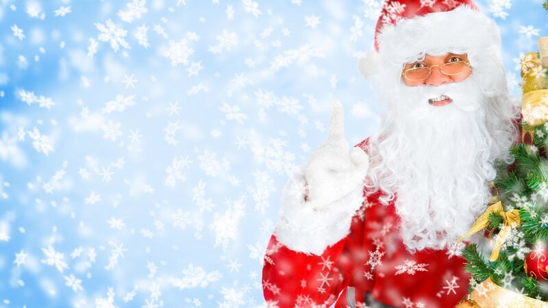 Santa Claus Pointing — Red